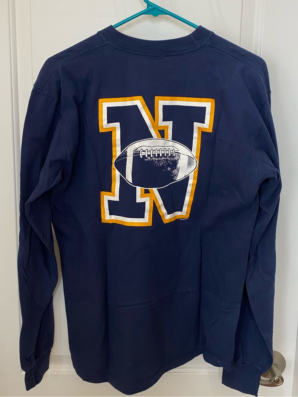Navy Football Midshipmen LS T Shirt M US Naval Academy Hanes